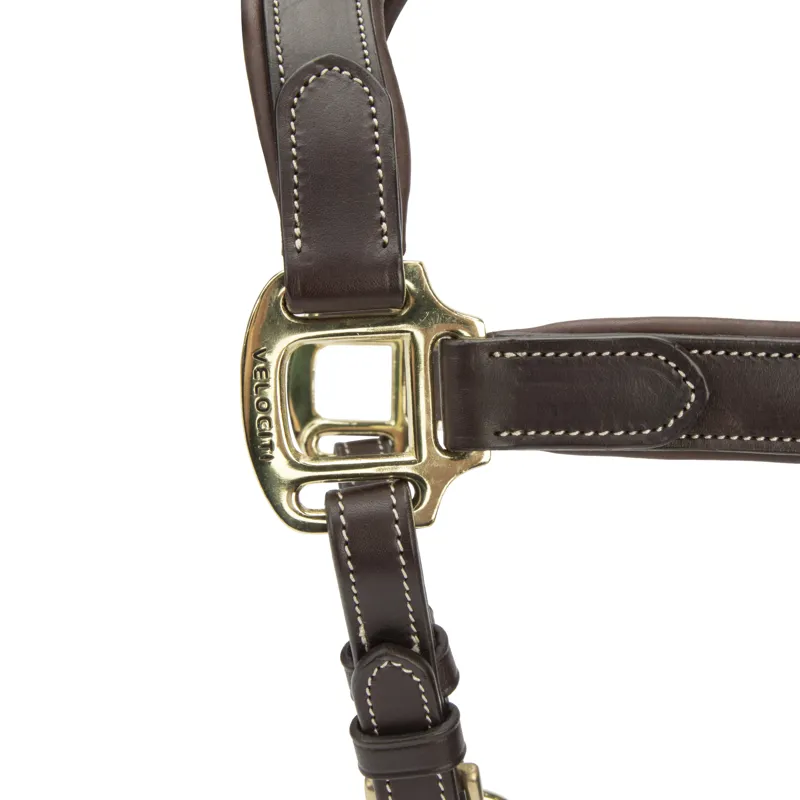 Shires Velociti Lusso Lorca Leather Headcollar - Havana-4