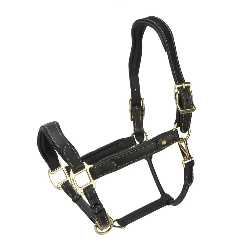 Shires Velociti Lusso Lorca Leather Headcollar - Black