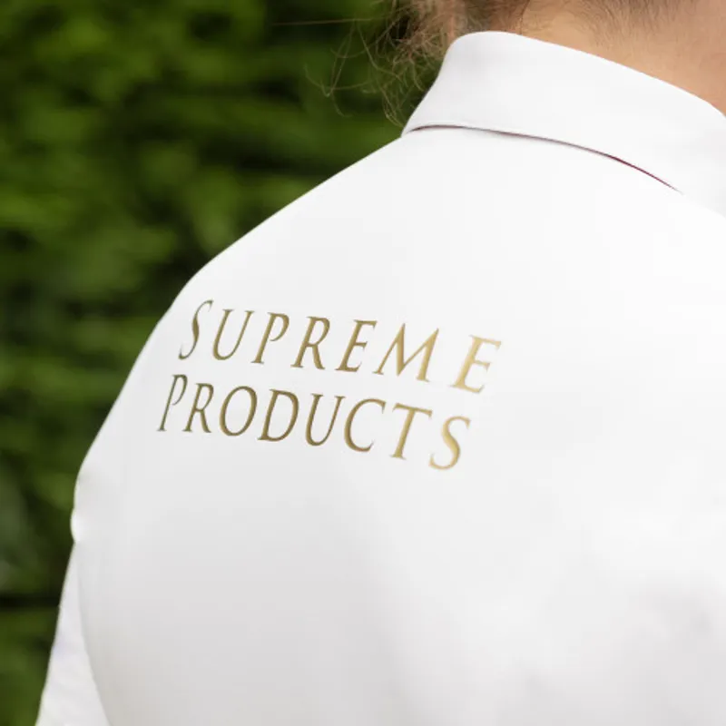 Supreme Products Long Sleeve Champion Junior Show Rider Competition Shirt with Button - Cream/Cream-2