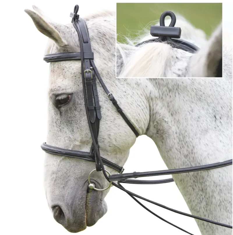 Shires Elastic Training Reins - Black