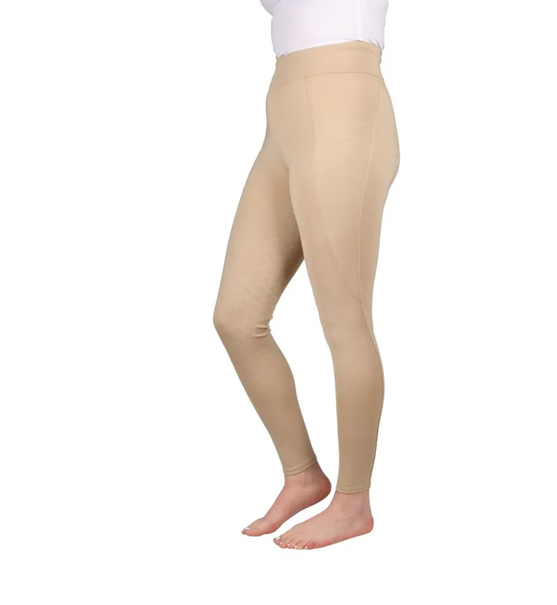 Hy Equestrian Melton Flex Riding Tights - Beige