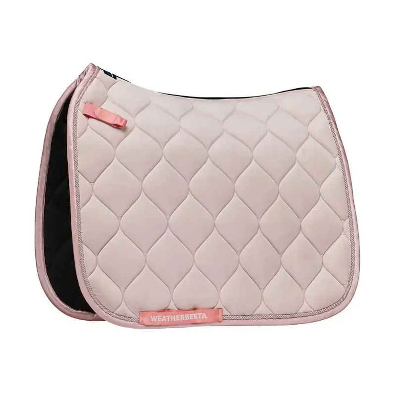WeatherBeeta Velvet Dressage Saddle Pad - Pink-1