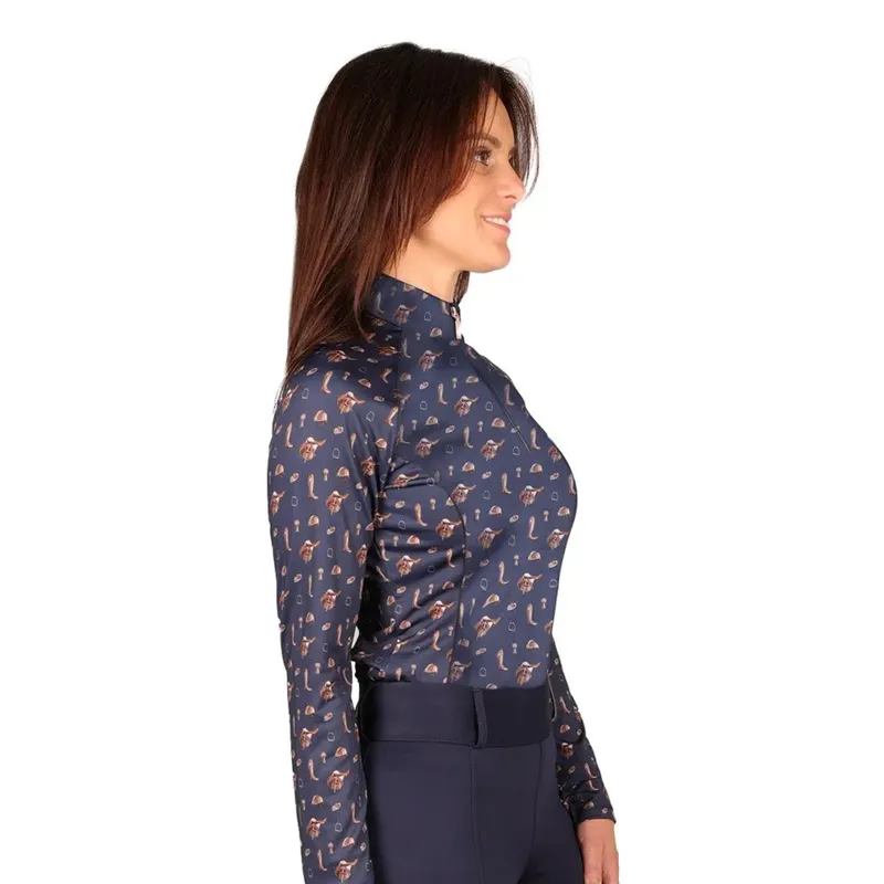 Hy Equestrian Elevate Country Base Layer - Navy/Fossil-1