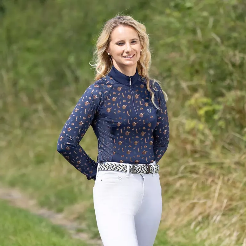 Hy Equestrian Elevate Country Base Layer - Navy/Fossil