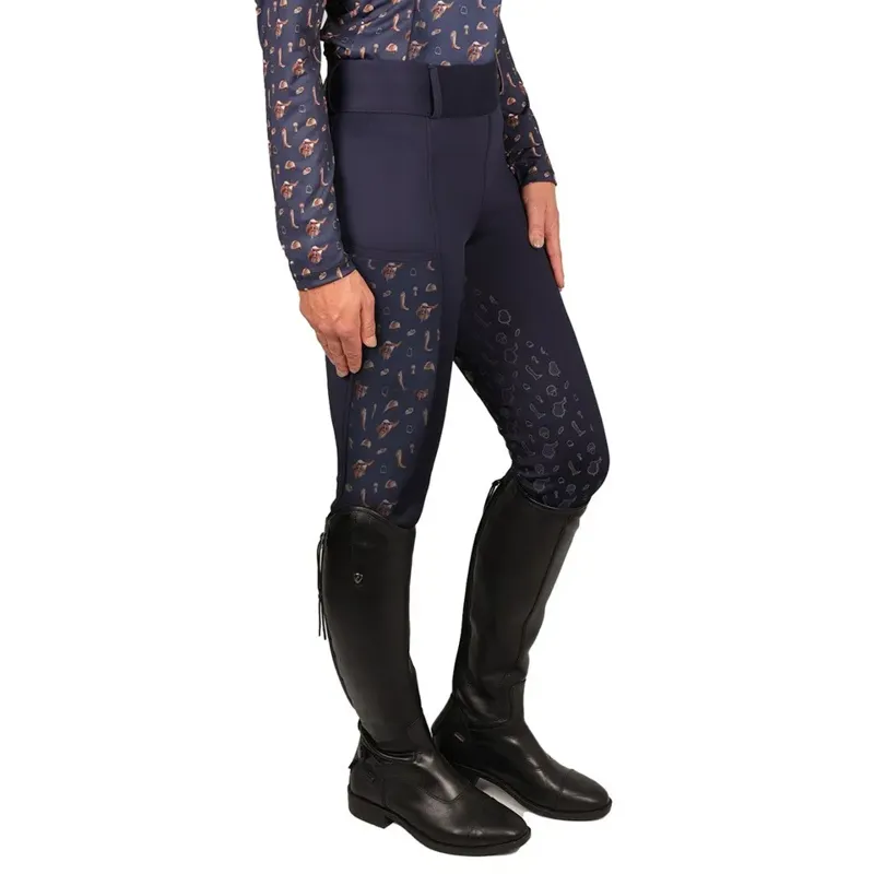 Hy Equestrian Elevate Country Riding Tights - Navy