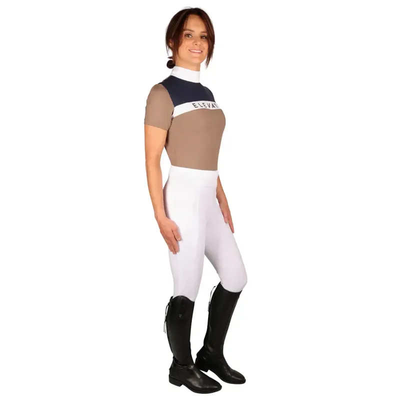 Hy Equestrian Elevate Allure Show Shirt - Navy/Fossil/White-1