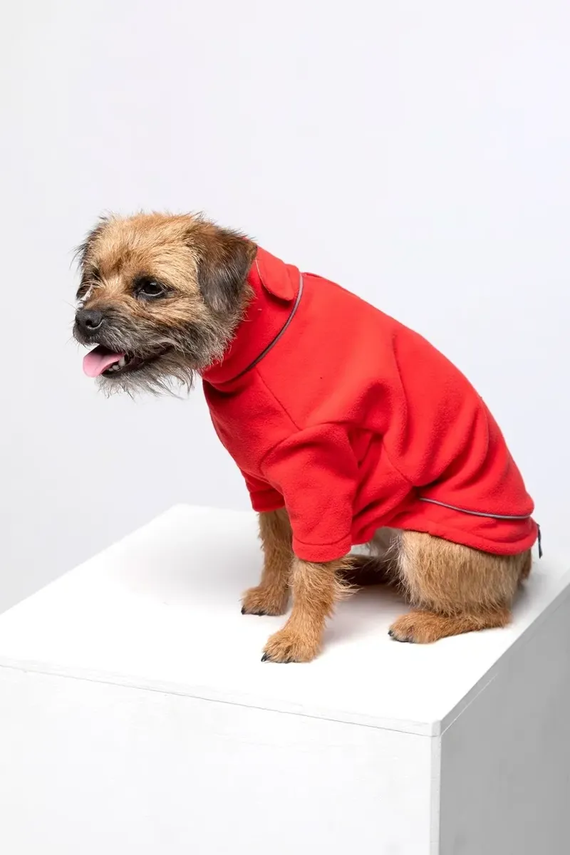 Rydale Yapham Fleece Dog Jumper - Red