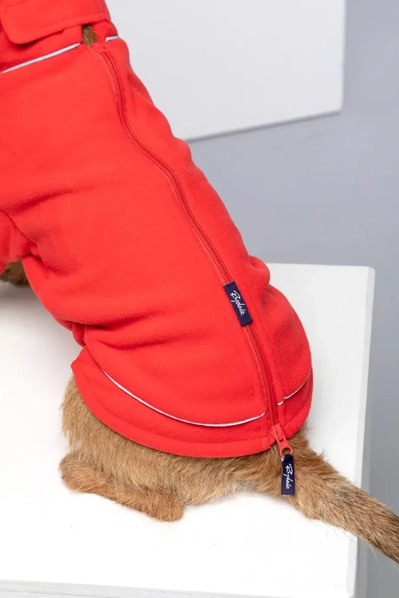 Rydale Yapham Fleece Dog Jumper - Red-2