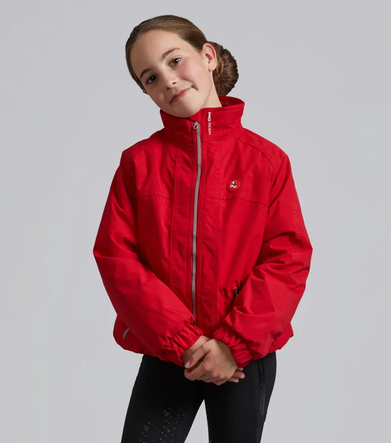 Premier Equine Junior Pro Rider Unisex Riding Jacket - Red