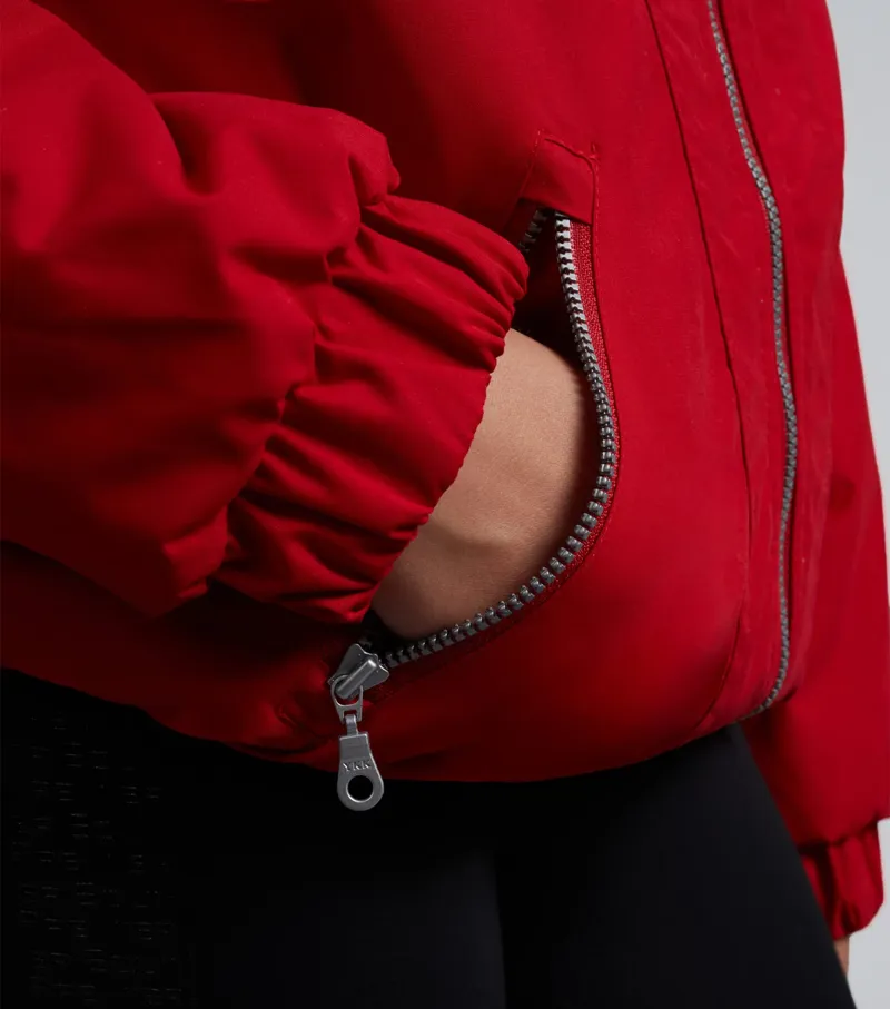 Premier Equine Junior Pro Rider Unisex Riding Jacket - Red-4