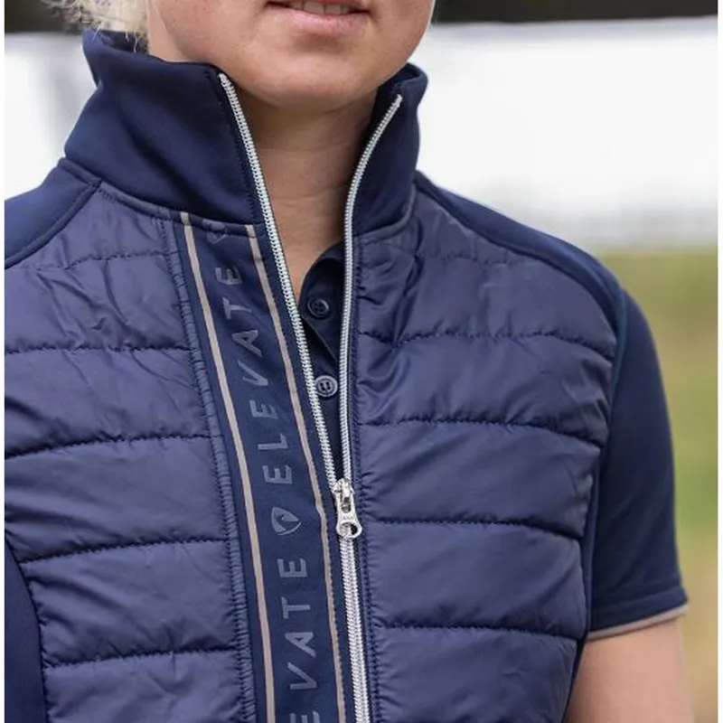 Hy Equestrian Elevate Allure Gilet - Navy/Gun Metal Grey-4