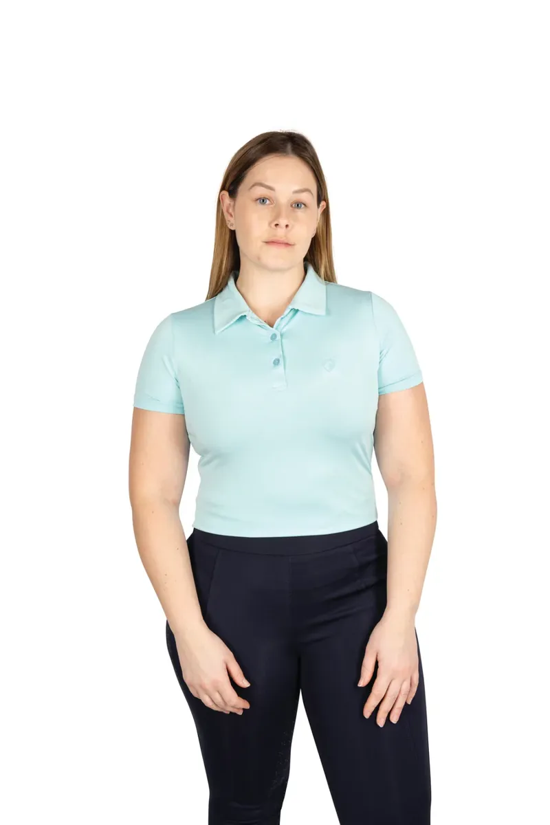 Hy Equestrian Elevate Essential Polo Shirt - Ice Blue