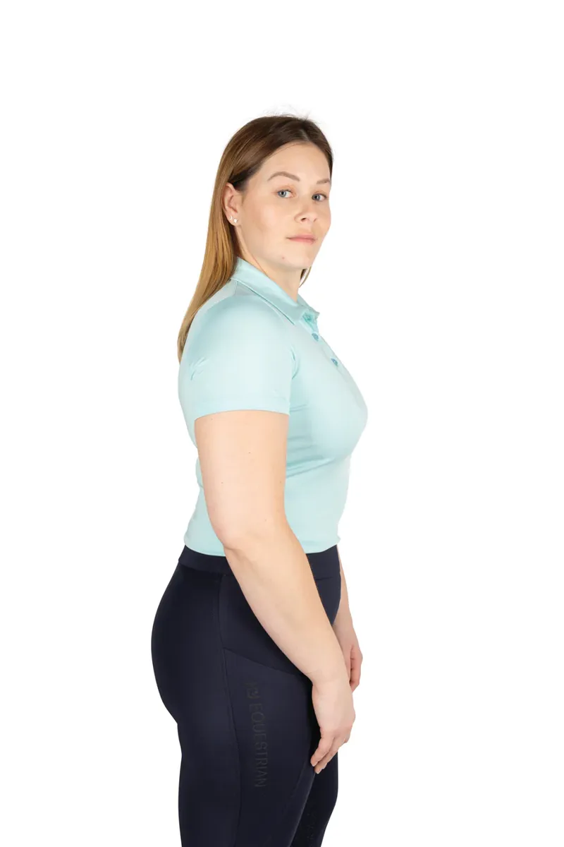 Hy Equestrian Elevate Essential Polo Shirt - Ice Blue-1