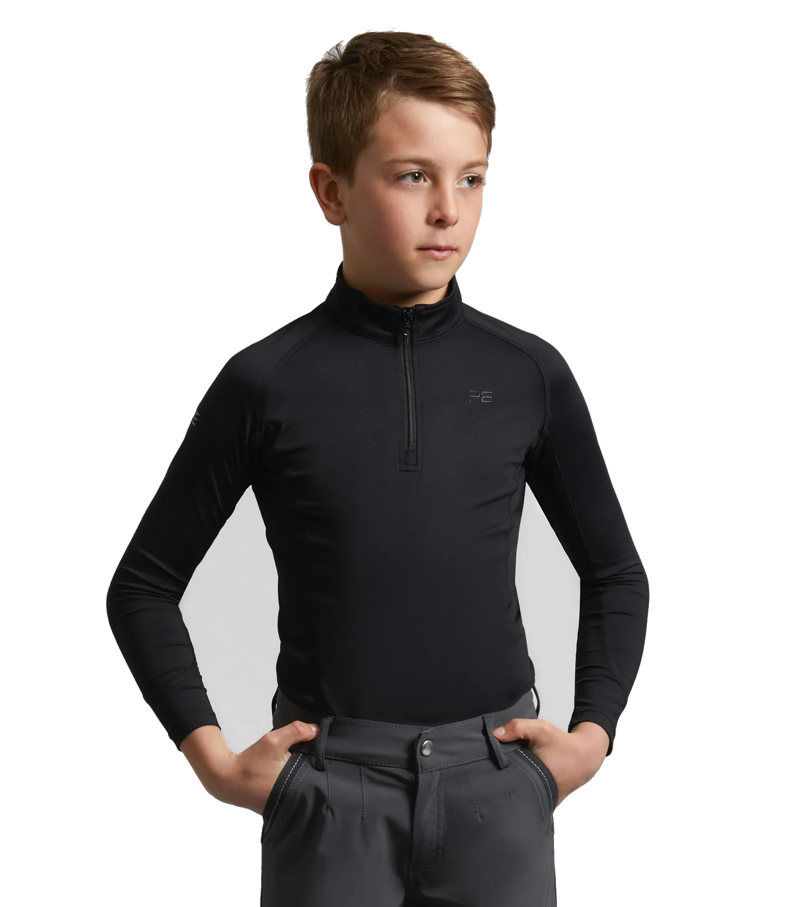 Premier Equine Junior Ombretta Technical Riding Top - Black