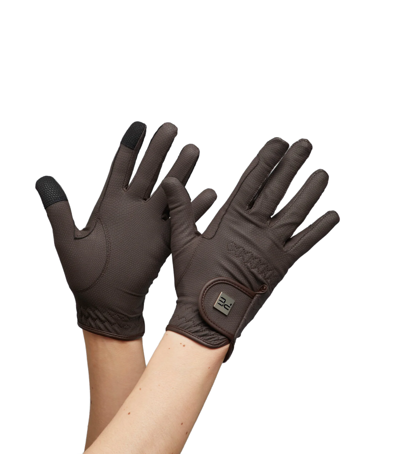 Premier Equine Metaro Junior Riding Gloves - Brown
