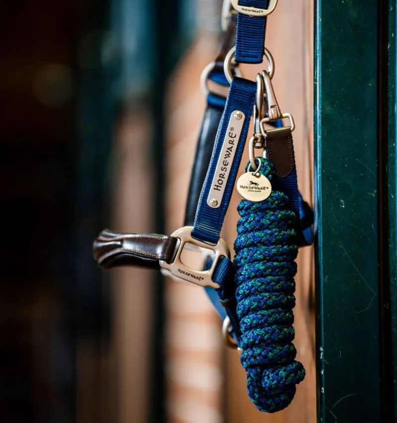 Horseware Signature Lead Rope - Navy/Hunter Green-1