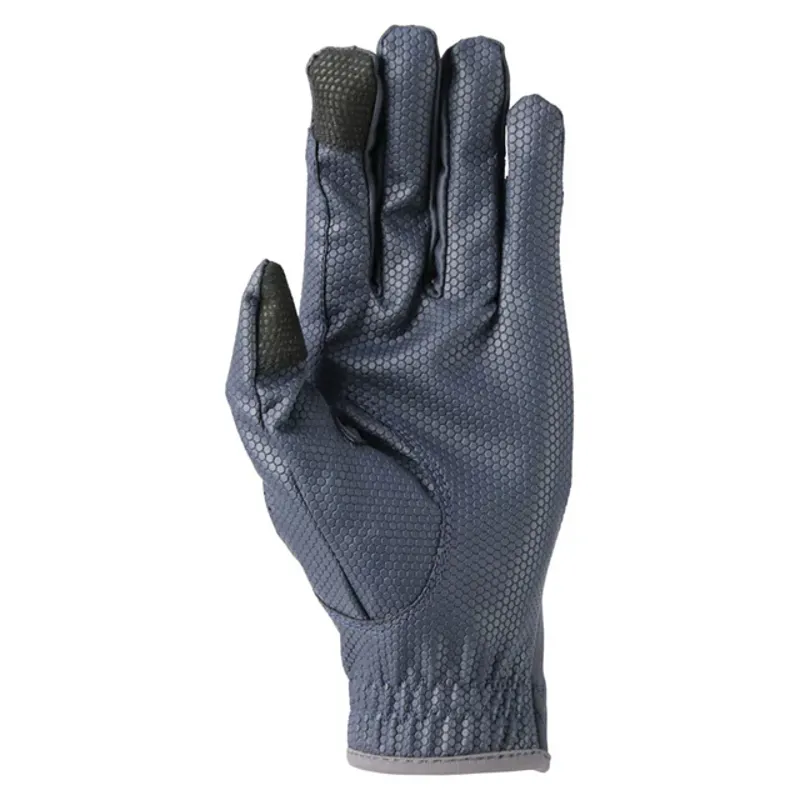 Hy Sport Active Young Rider Riding Gloves - Navy/Pencil Point Grey-1