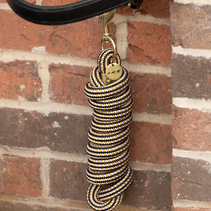 Supreme Products Royal Occasion Lead Rope - Black/White/Gold-2