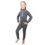 Hy Equestrian Stella Children's Riding Tights - Charcoal/Mint