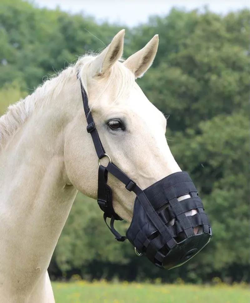 Shires FreeGraze Comfort Grazing Muzzle - Black-2