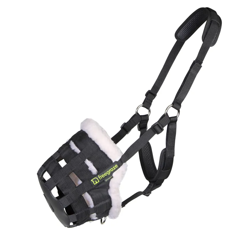 Shires FreeGraze Deluxe Comfort Grazing Muzzle - Black