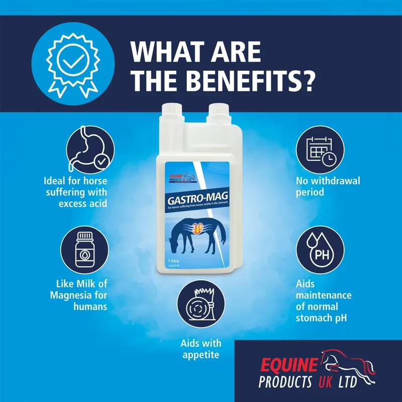 Equine Products Gastro-Mag Complementary Feed Supplement - 1L-2