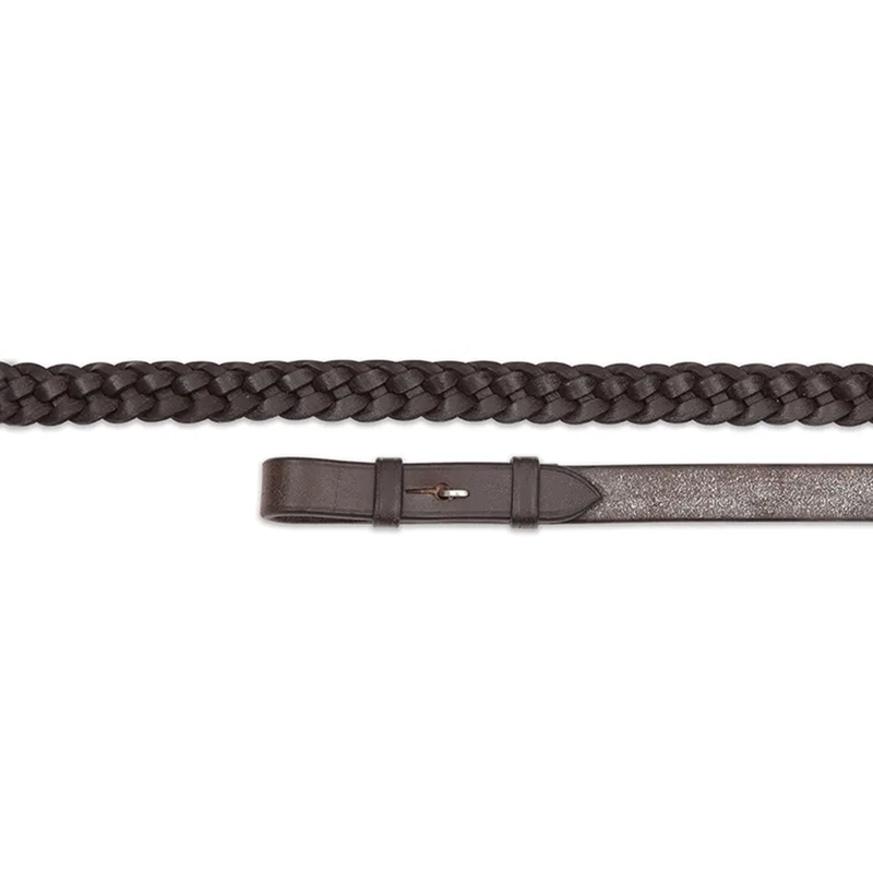 Shires Velociti GARA Plaited Leather Reins - Havana