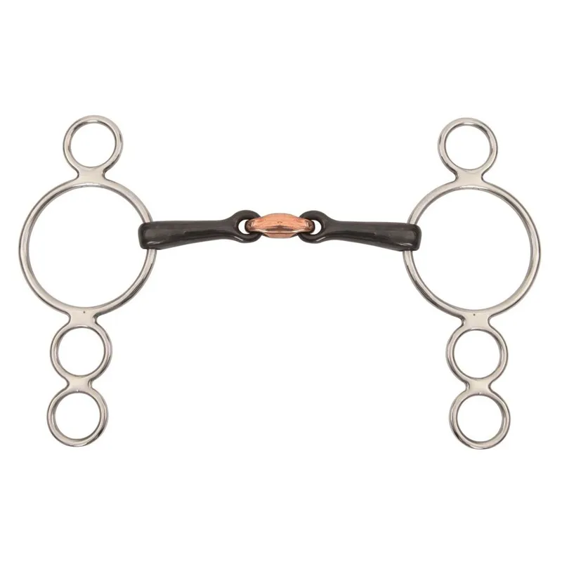 Shires Three Ring Sweet Iron Ring Dutch Gag with Lozenge 