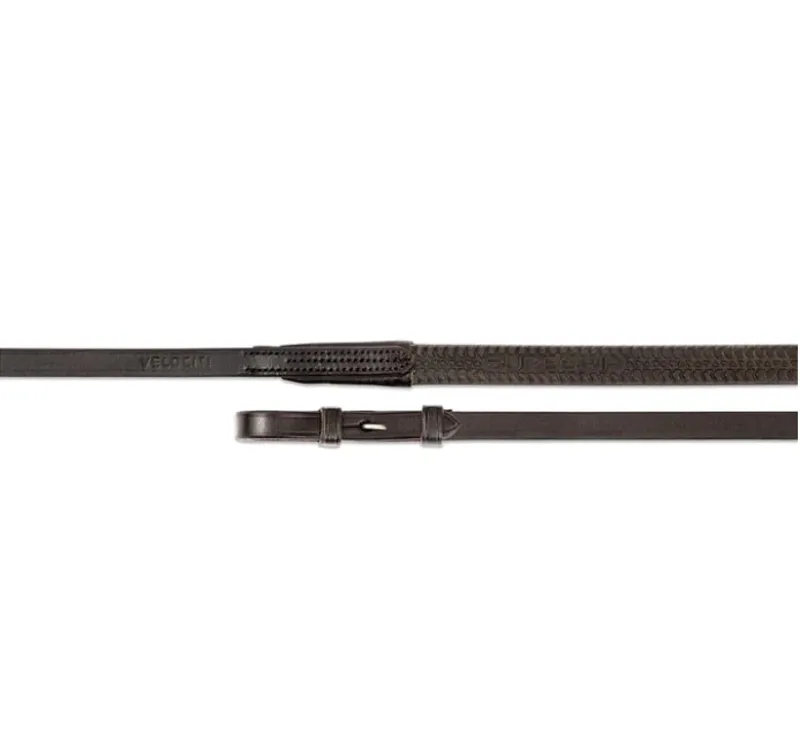 Shires Velociti GARA Tyre Grip Reins - Havana