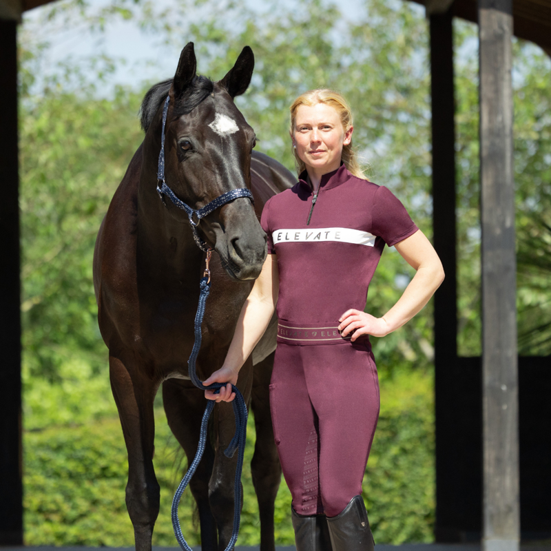 Hy Equestrian Elevate Style Sport Shirt - Berry-4