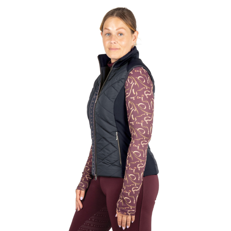 Hy Equestrian Elevate Style Gilet - Navy/Berry-2