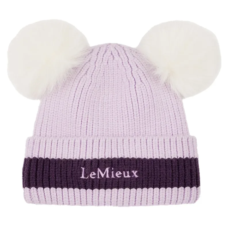 LeMieux Mini Double Pom Beanie - Lilac