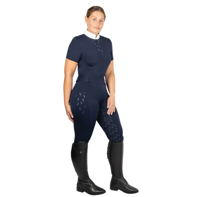 Hy Equestrian Roka Reign Riding Tights - Navy-1