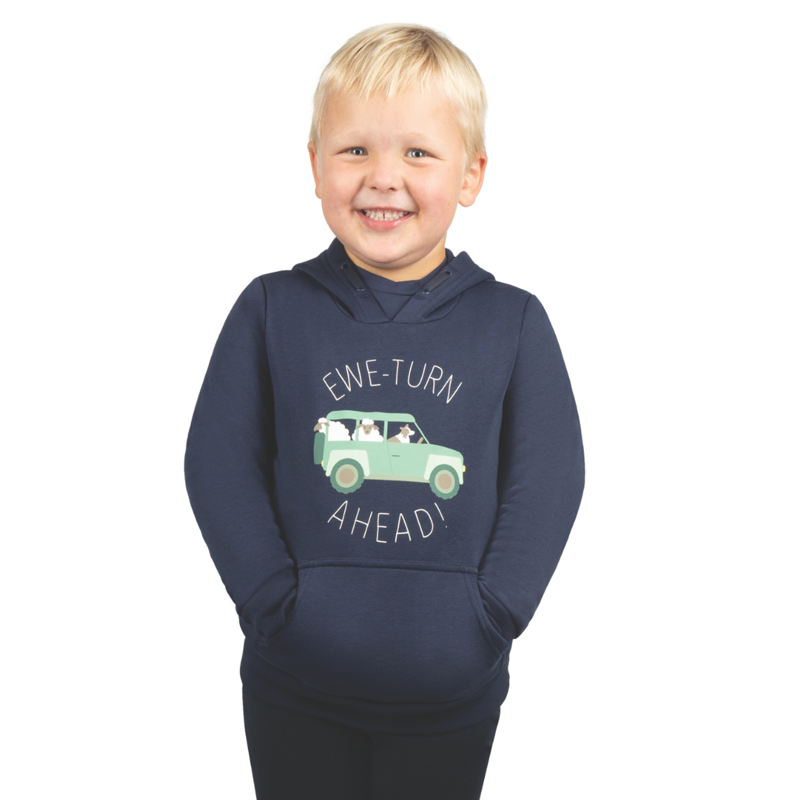 Ewe-Turn Ahead Collection Hoodie By Little Knight - Navy