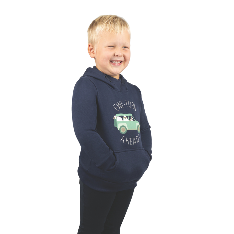 Ewe-Turn Ahead Collection Hoodie By Little Knight - Navy-1