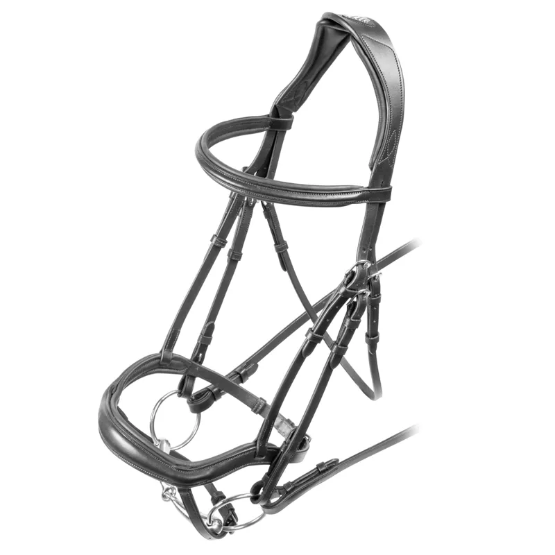 Shires Velociti RAPIDA Ergonomic Flash Bridle - Black-1