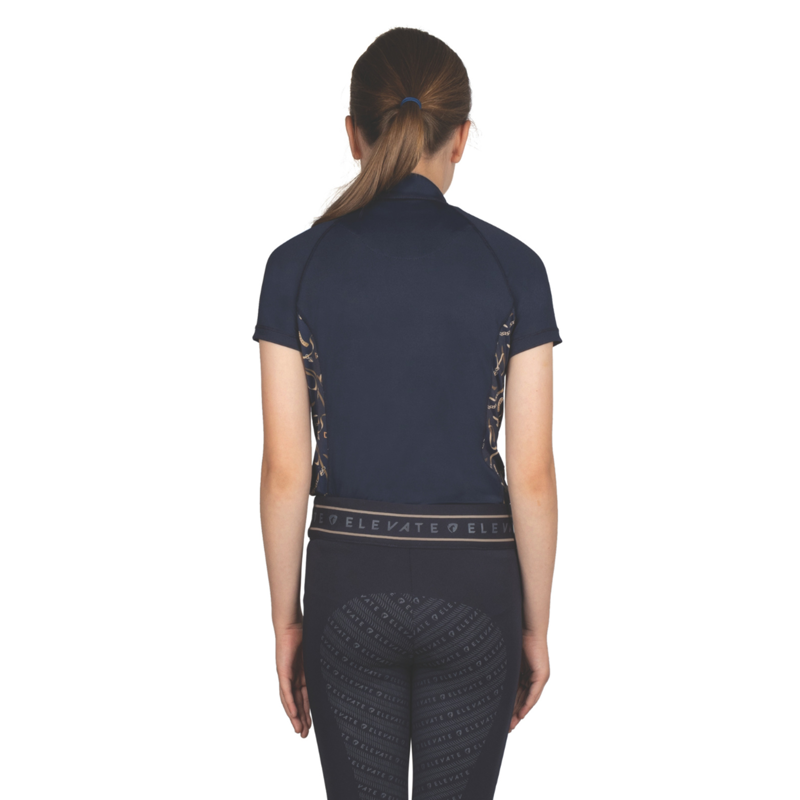 Hy Equestrian Elevate Heritage Mizs Short Sleeve Base Layer - Navy-1