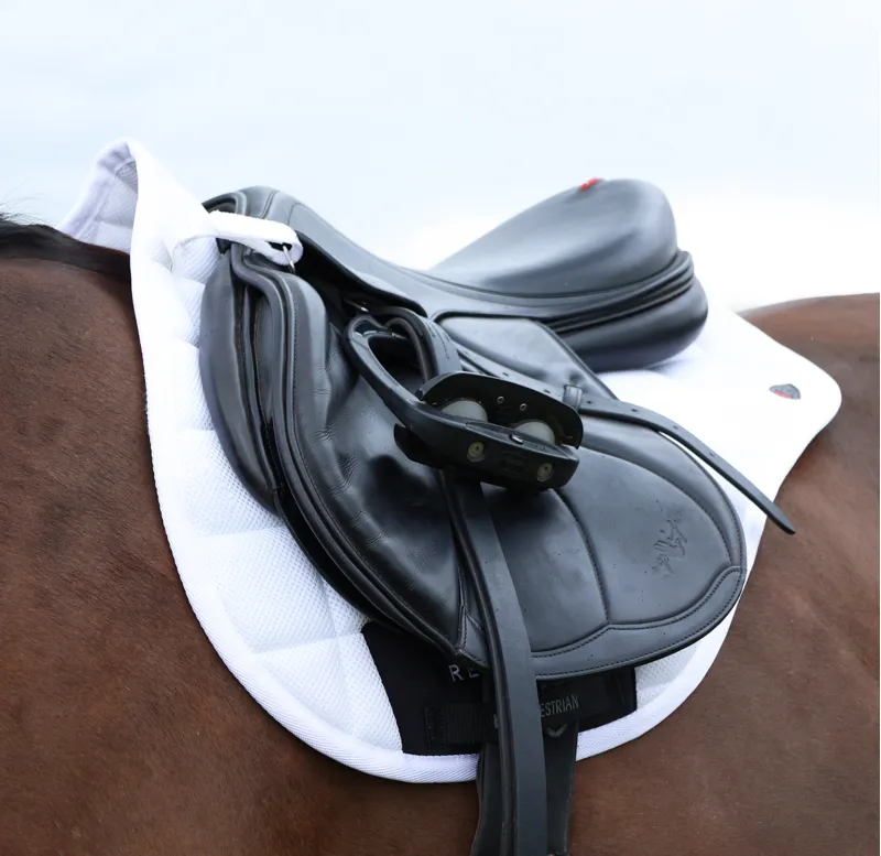 Hy Equestrian Pro Reaction 3D Mesh Saddle Pad - White-2