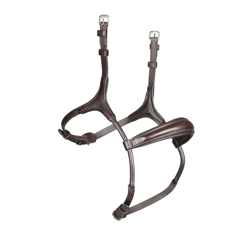Shires Velociti Lusso Rolled Padded Cavesson Noseband - Havana