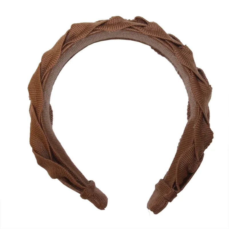 Waring Brooke Signature Solid Plait Hairband - Tan