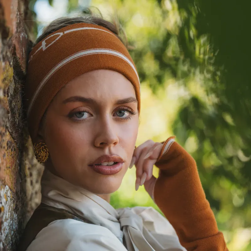 Waring Brooke Snaffle Headband/Snood - Tan-3