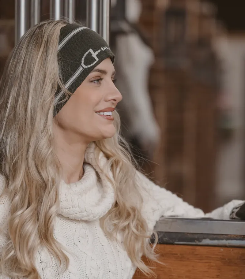 Waring Brooke Snaffle Headband/Snood - Navy-3