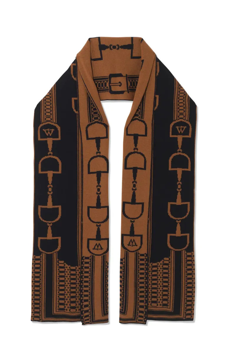 Waring Brooke Snaffled Scarf - Navy/Tan