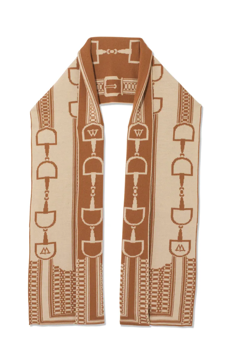 Waring Brooke Snaffled Scarf - Tan/Taupe