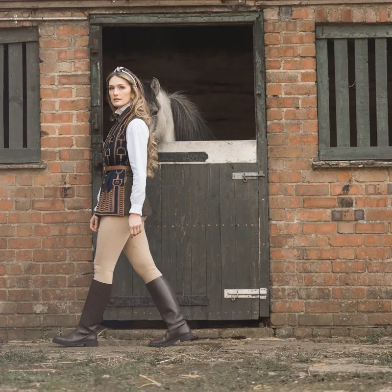 Waring Brooke Snaffled Scarf - Tan/Taupe-1