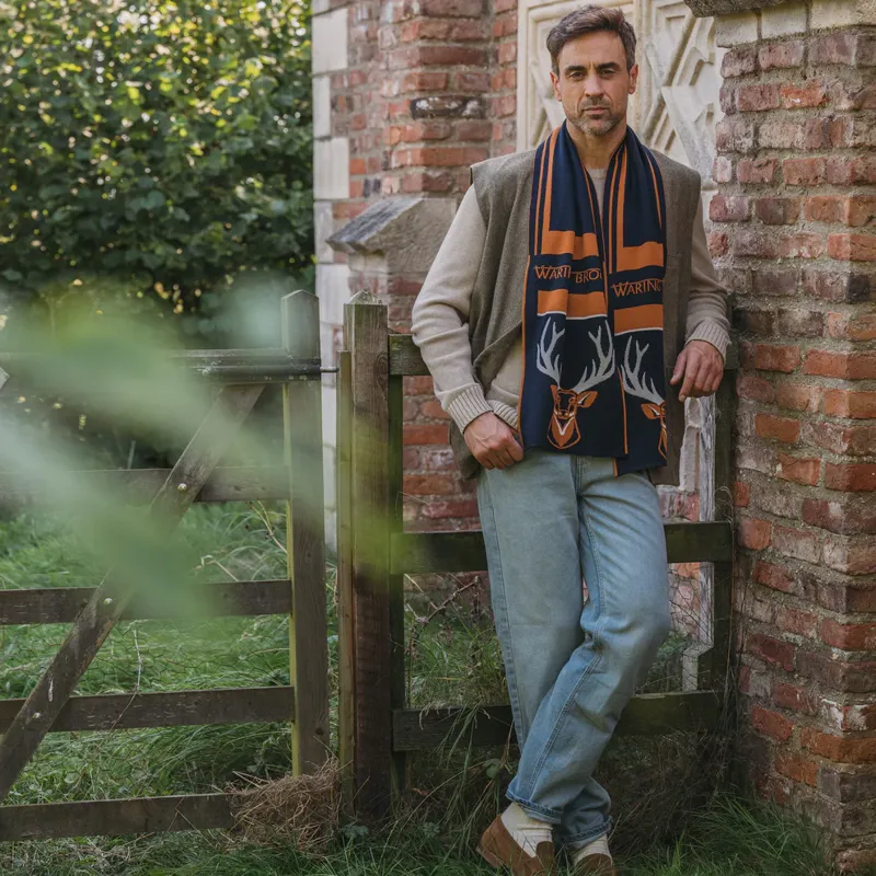 Waring Brooke Majestic Stag Scarf - Olive-1