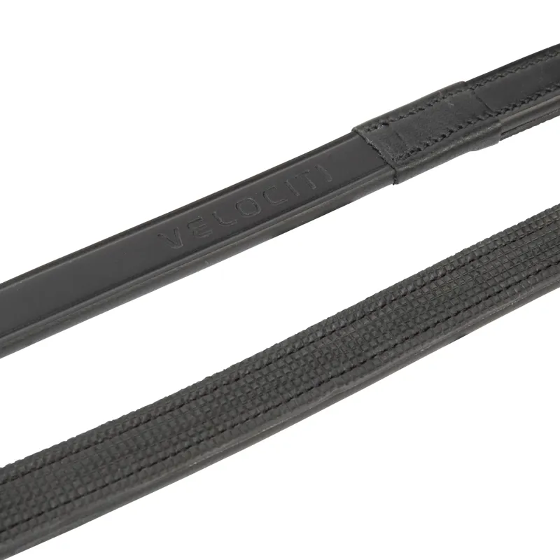 Shires Lusso Dressage Reins - Black - 54 x 5/8-2