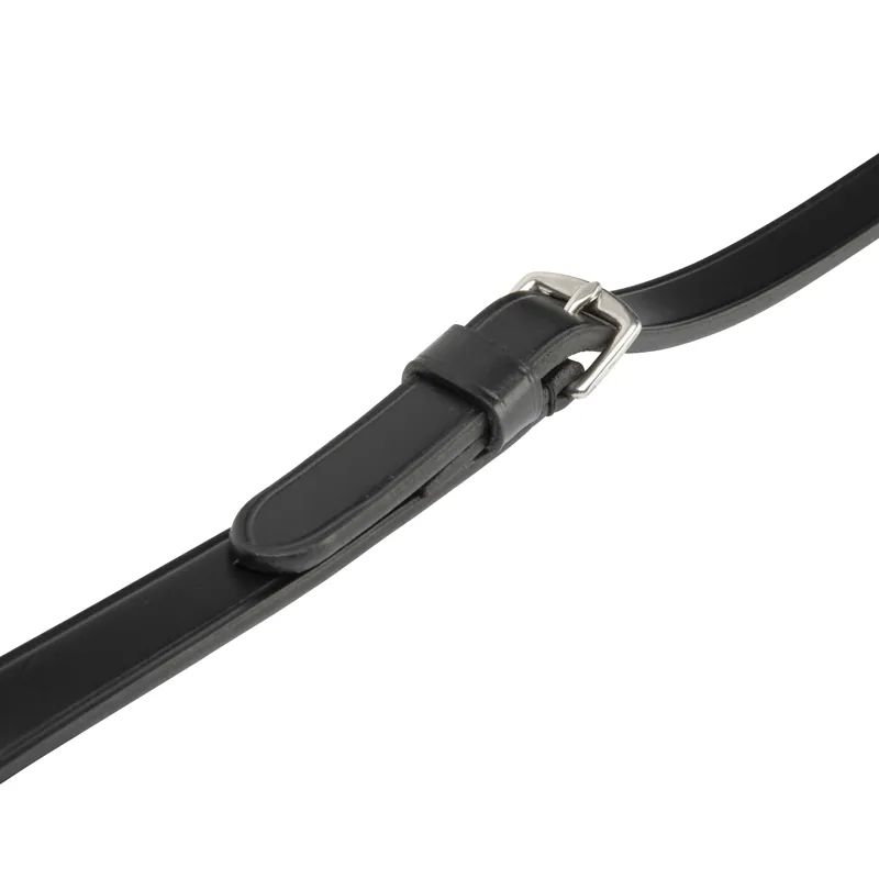 Shires Lusso Dressage Reins - Black - 54 x 5/8-5