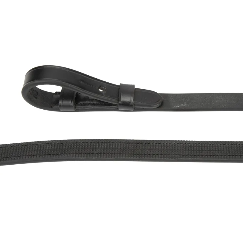 Shires Lusso Dressage Reins - Black - 54 x 5/8-1