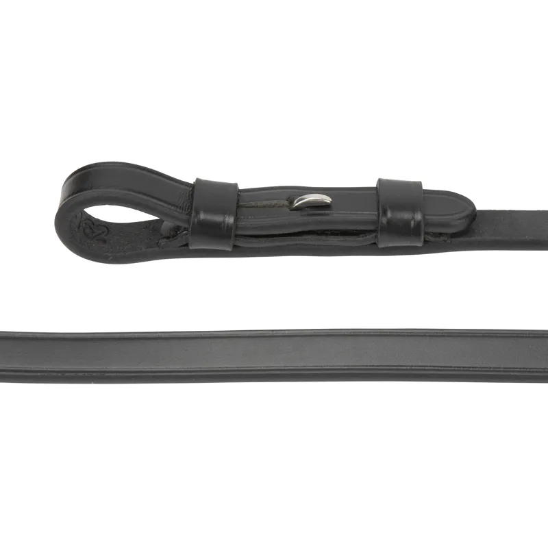 Shires Lusso Curb Reins - Black 54 x 1/2-1